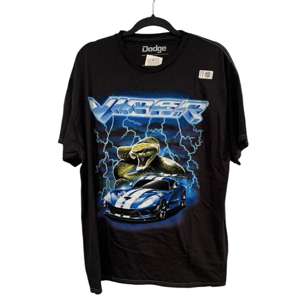 Dodge Viper Coupe and Snake Short Sleeve T-Shirt Racing Graphic NEW Large